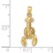 14K Yellow Gold 3D Lobster Charm Ocean Pendant Jewelry 24mm x 10mm